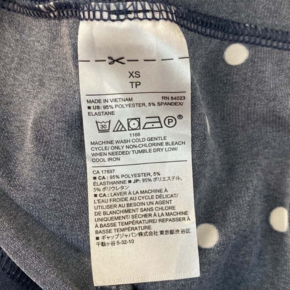 BANANA Republic navy polka dot twist front‎ jersey knit sleeveless midi dress - Picture 5 of 7